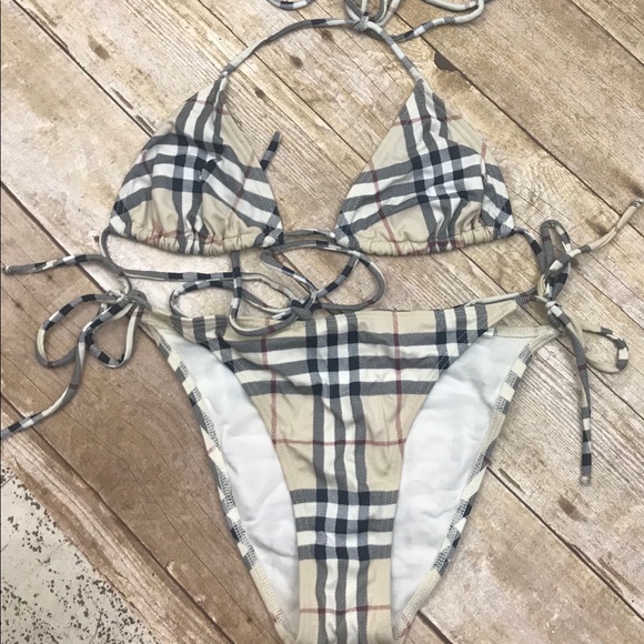 burberry nova check bikini